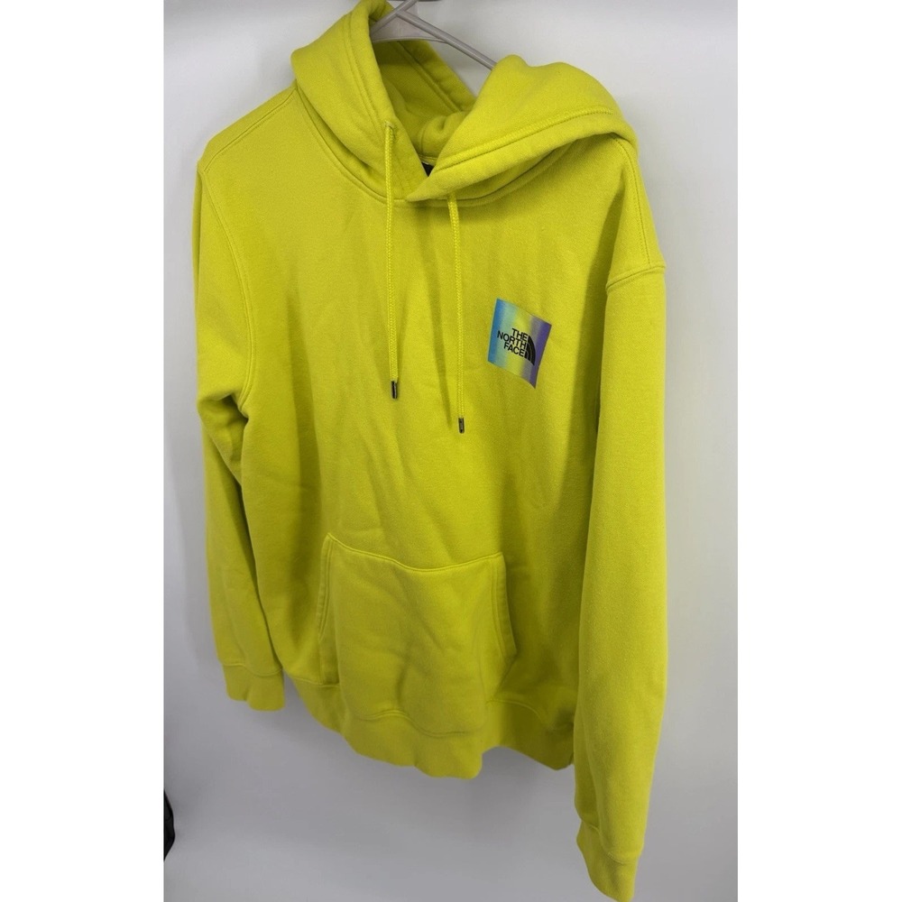 The North Face Distorted Half Dome Hoodie Sulphur Green Mens Large
